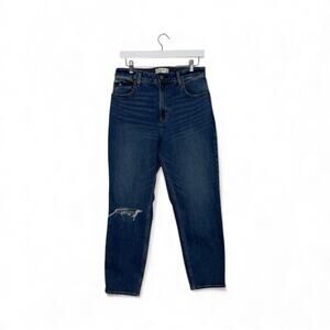 Abercrombie & Fitch The Mom High Rise Medium Wash Blue Jeans